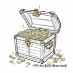 Pirate's Treasure Chest of Gold Coin Coloring Pages 1