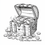 Pirate's Treasure Chest of Gold Coin Coloring Pages 3