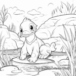 Platypus in its Habitat Coloring Pages 2