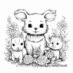 Playful Baby Animals Coloring Pages 2