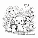 Playful Baby Animals Coloring Pages 3