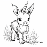 Playful Baby Unicorn Coloring Pages 4