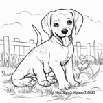 Playful Beagle Puppies Coloring Pages 3