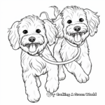 Playful Cockapoo Dogs Coloring Pages 3
