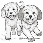 Playful Cockapoo Dogs Coloring Pages 4