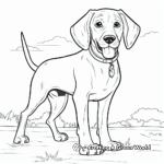 Playful Coonhound Coloring Pages 3