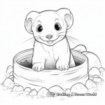 Playful Cute Ferret Coloring Pages 3