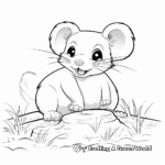 Playful Cute Ferret Coloring Pages 4