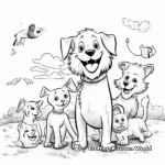 Playful Dog and Cat Coloring Pages 2