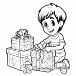 Playful Elf on the Shelf Making Presents Coloring Pages 1