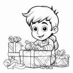 Playful Elf on the Shelf Making Presents Coloring Pages 3