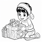 Playful Elf on the Shelf Making Presents Coloring Pages 4