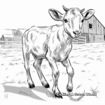 Playful Farm Goat Coloring Sheets 3