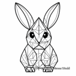 Playful Geometric Rabbit Coloring Pages 1