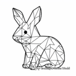Playful Geometric Rabbit Coloring Pages 2
