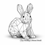 Playful Geometric Rabbit Coloring Pages 3