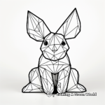 Playful Geometric Rabbit Coloring Pages 4
