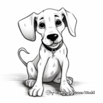Playful Great Dane Puppy Coloring Pages 1