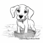 Playful Great Dane Puppy Coloring Pages 2