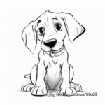Playful Great Dane Puppy Coloring Pages 4