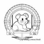 Playful Hamster Wheel Coloring Pages 1