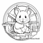 Playful Hamster Wheel Coloring Pages 3