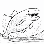 Playful Humpback Whale Lobtailing Coloring Pages 1