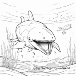 Playful Humpback Whale Lobtailing Coloring Pages 2