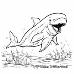 Playful Humpback Whale Lobtailing Coloring Pages 3