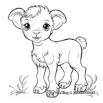 Playful Lamb Coloring Pages 1