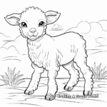Playful Lamb Coloring Pages 4