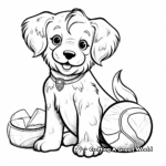 Playful Maltipoo with Toys Coloring Pages 1