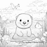 Playful Otter Coloring Pages 1