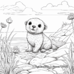 Playful Otter Coloring Pages 2