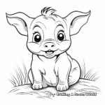 Playful Piglet Coloring Pages 1