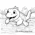 Playful Platypus in the Water Coloring Pages 2