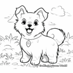 Playful Pomeranian Dog Coloring Pages 4