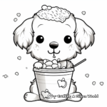 Playful Puppy Bubble Tea Coloring Pages 4