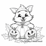 Playful Raccoon in Autumn Coloring Pages 4