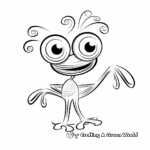 Playful Red Eyed Tree Frog Coloring Pages 1