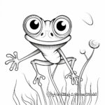 Playful Red Eyed Tree Frog Coloring Pages 2