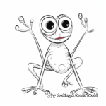 Playful Red Eyed Tree Frog Coloring Pages 4