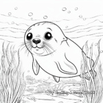 Playful Sea Lion Coloring Pages 4