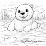 Playful Sea Otter Coloring Pages 2