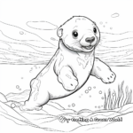 Playful Sea Otter Coloring Pages 3