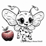 Playful Strawberry Cow with Butterflies Coloring Pages 1