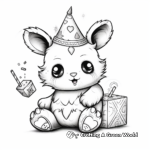 Playful Unicorn Panda With Toys Coloring Pages 2