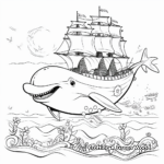 Playful Whales in the Ocean Coloring Pages 3