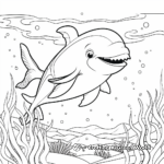 Playful Whales in the Ocean Coloring Pages 4