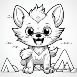 Playful Wolf Pups Coloring Pages 3